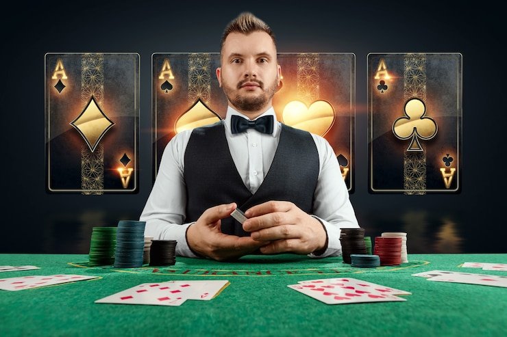 Live blackjack table streamed on mobile phone